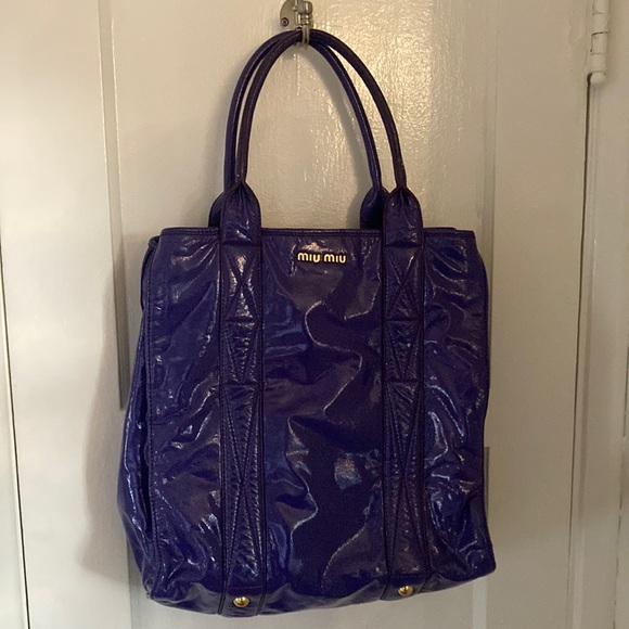 Miu Miu Purple Patent Bag - Picture 2 of 5